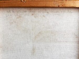 Verso da tela